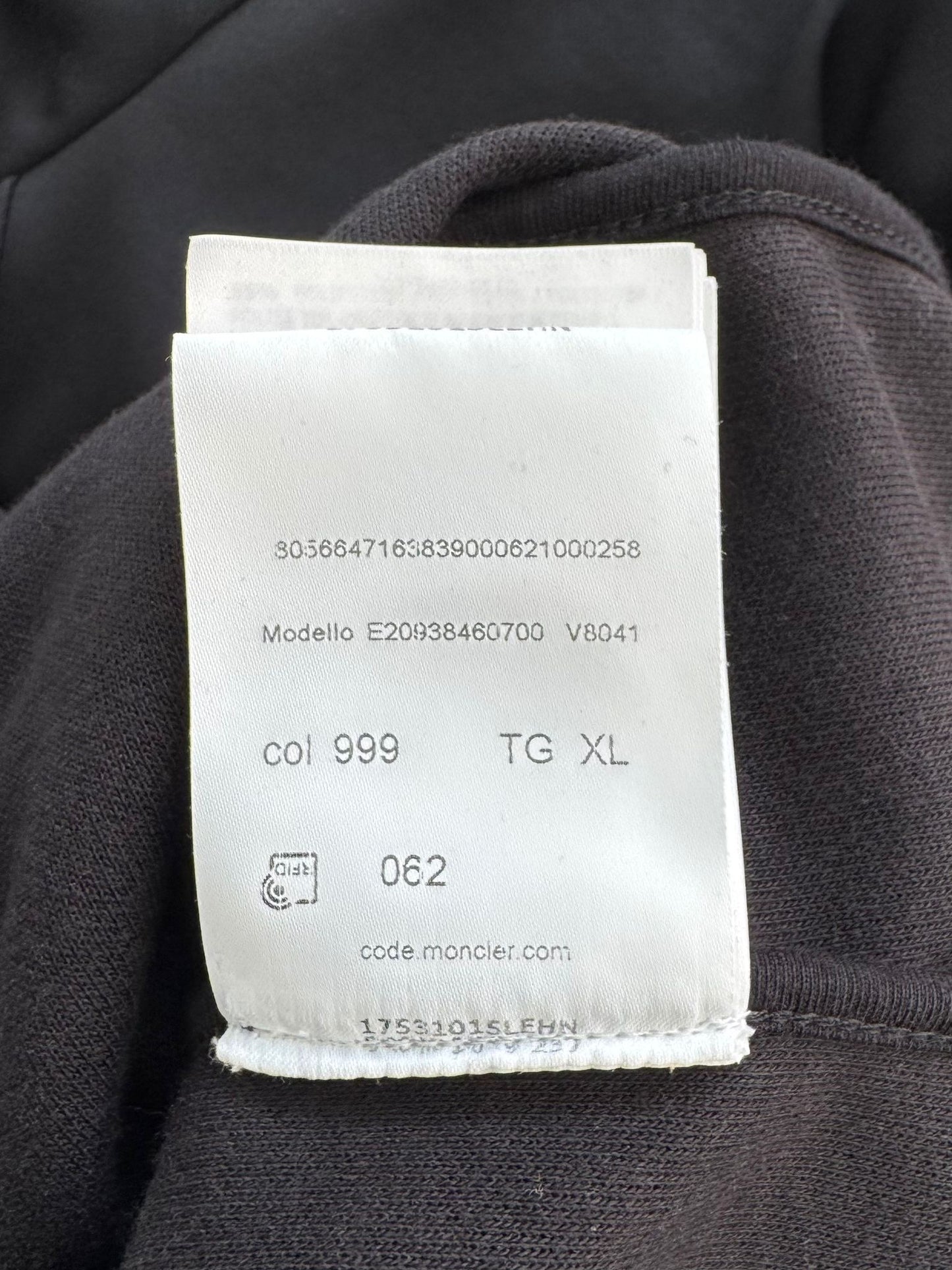 Moncler Black Embroidered Logo Maglia Cardigan/ Track Jacket - Size: XL (Fits UK 8-10) - 19''ptp