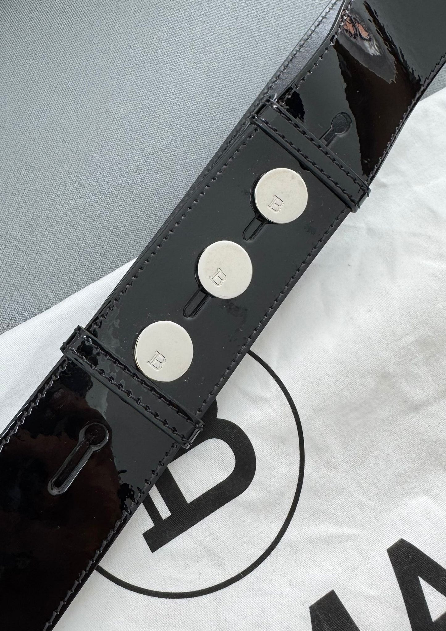 Balmain Printed Logo Transparent Tote Bag