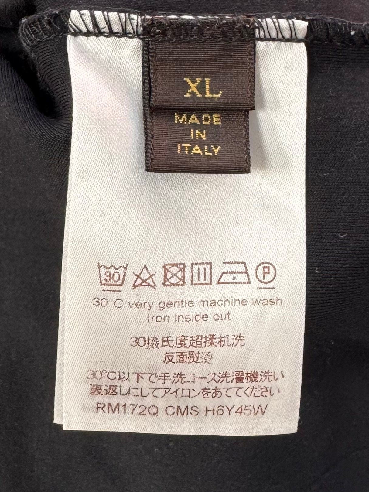 Louis Vuitton Black Half Damier Pocket T Shirt - XL (21.5'' PTP)