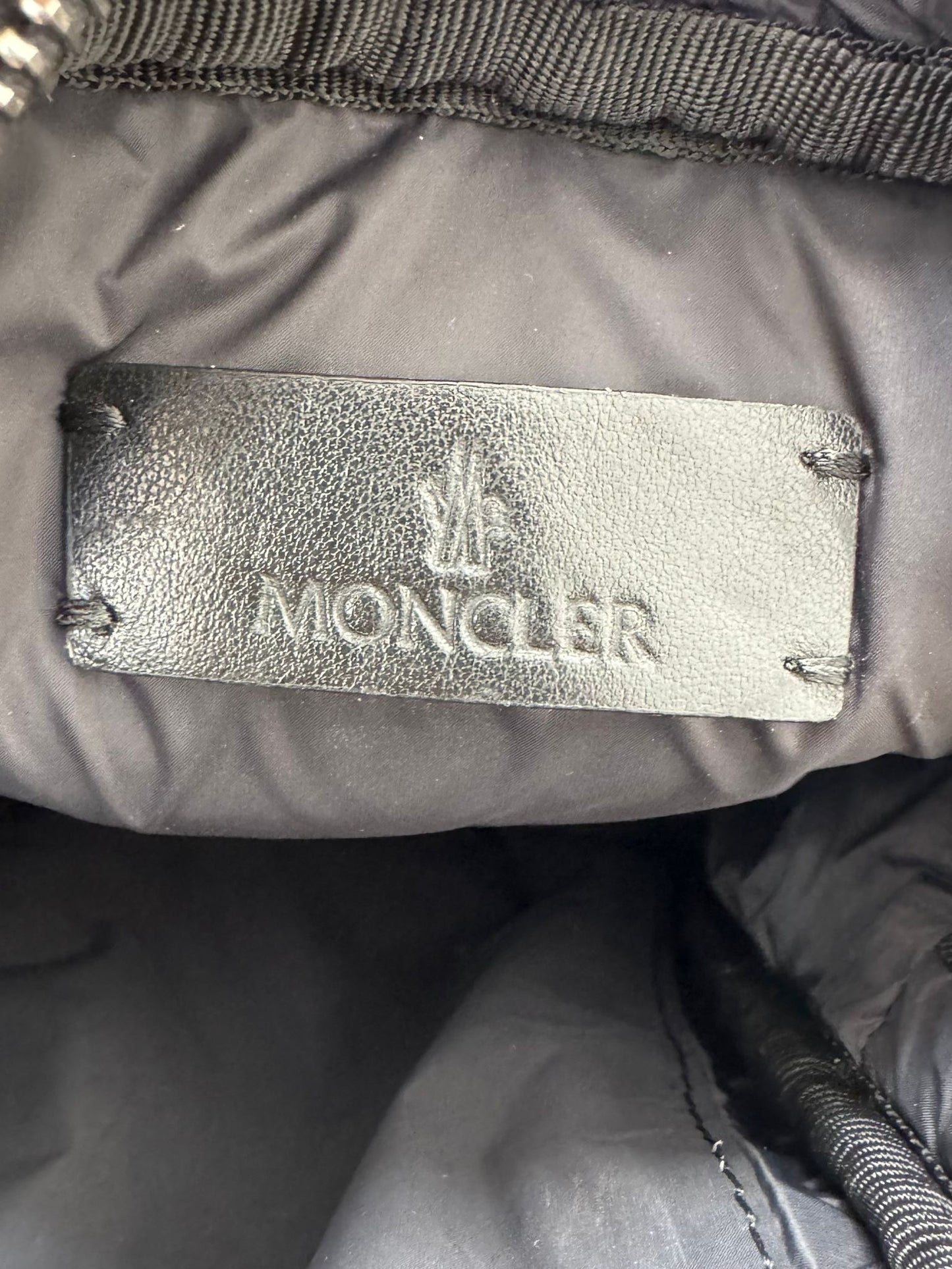 Moncler Mini Black Leather-Trimmed Crossbody Bag