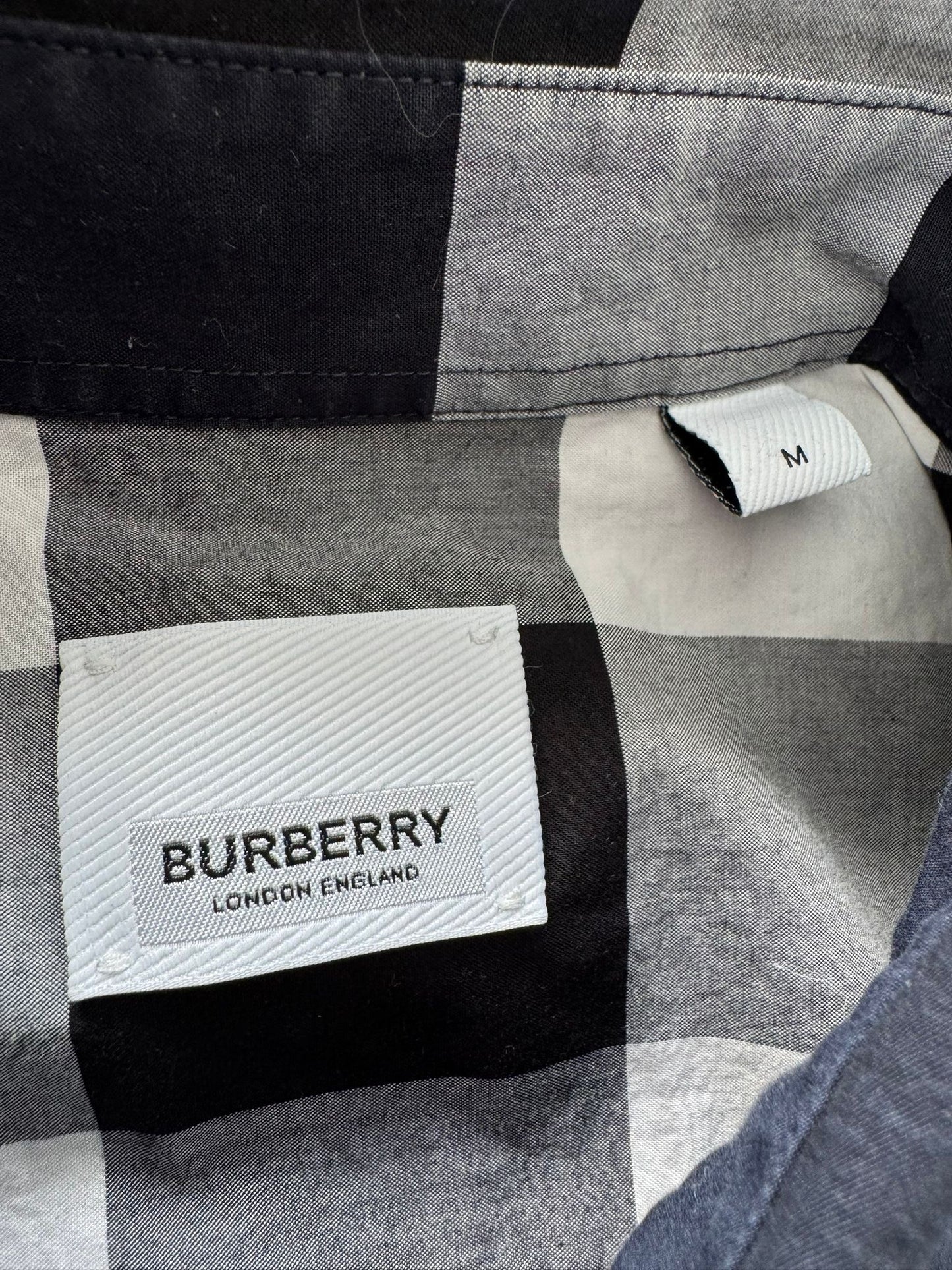Burberry Navy Somerton Long Sleeve Check Shirt - Medium (21.5''ptp)