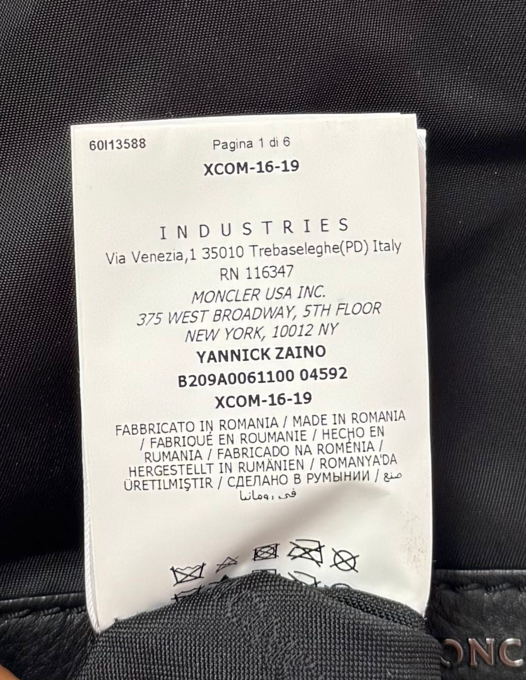 Moncler Black Yannick Backpack