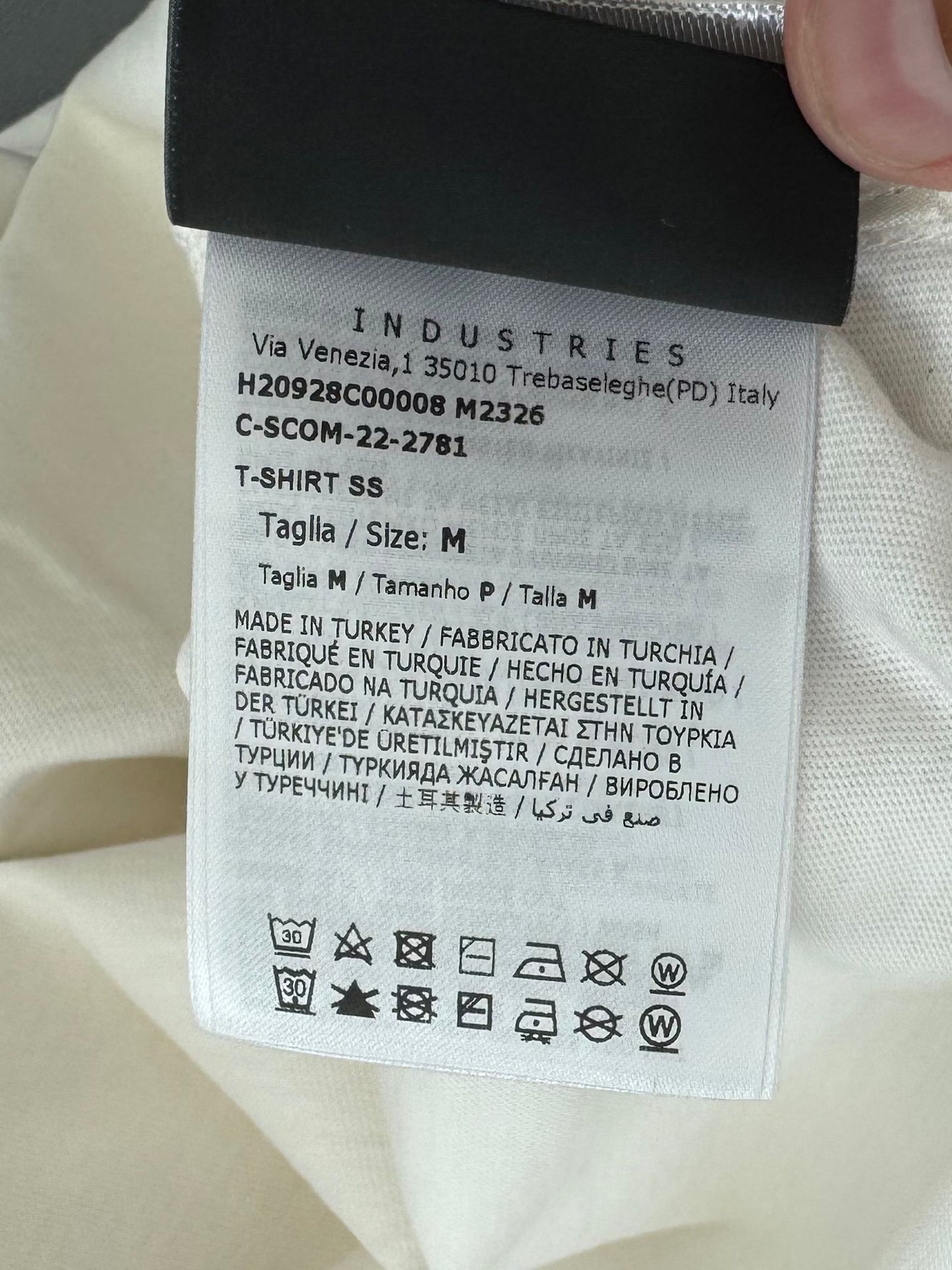 Moncler Genius 2 Moncler 1952 Off White Cotton T-Shirt - Medium (21'' PTP)