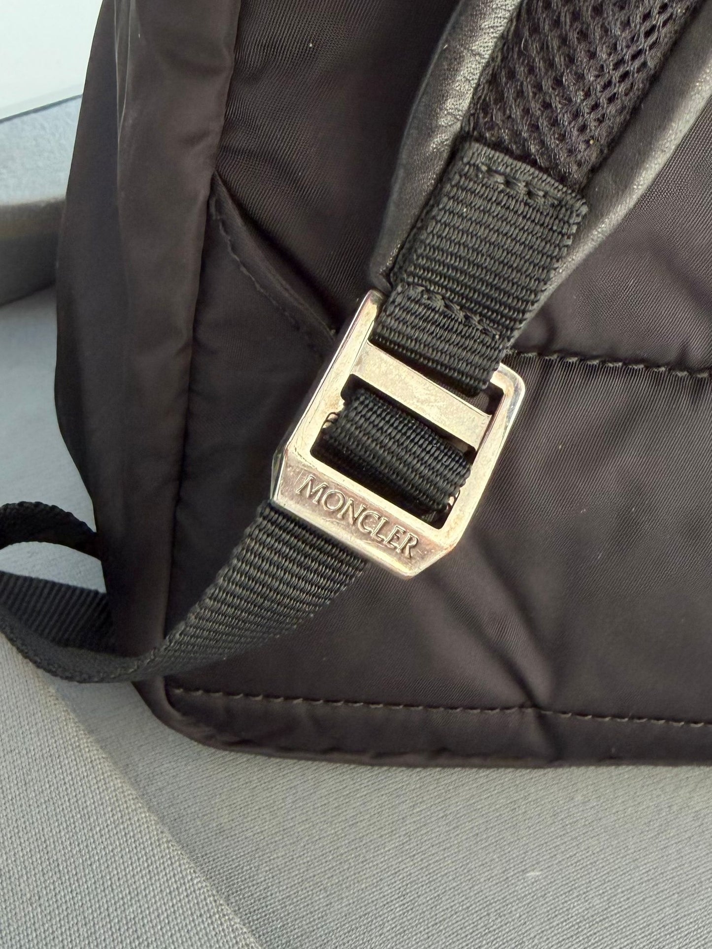 Moncler Gigi Nylon Quilted Black Backpack