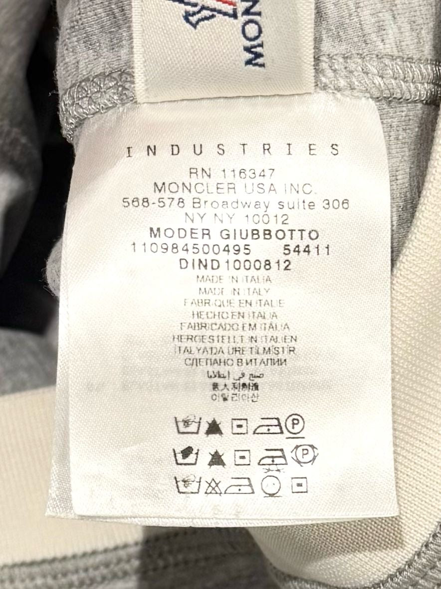 Moncler Grenoble Grey Moder 3/4 Sleeve Cotton Varsity Jacket - Size: 2 (19''ptp)