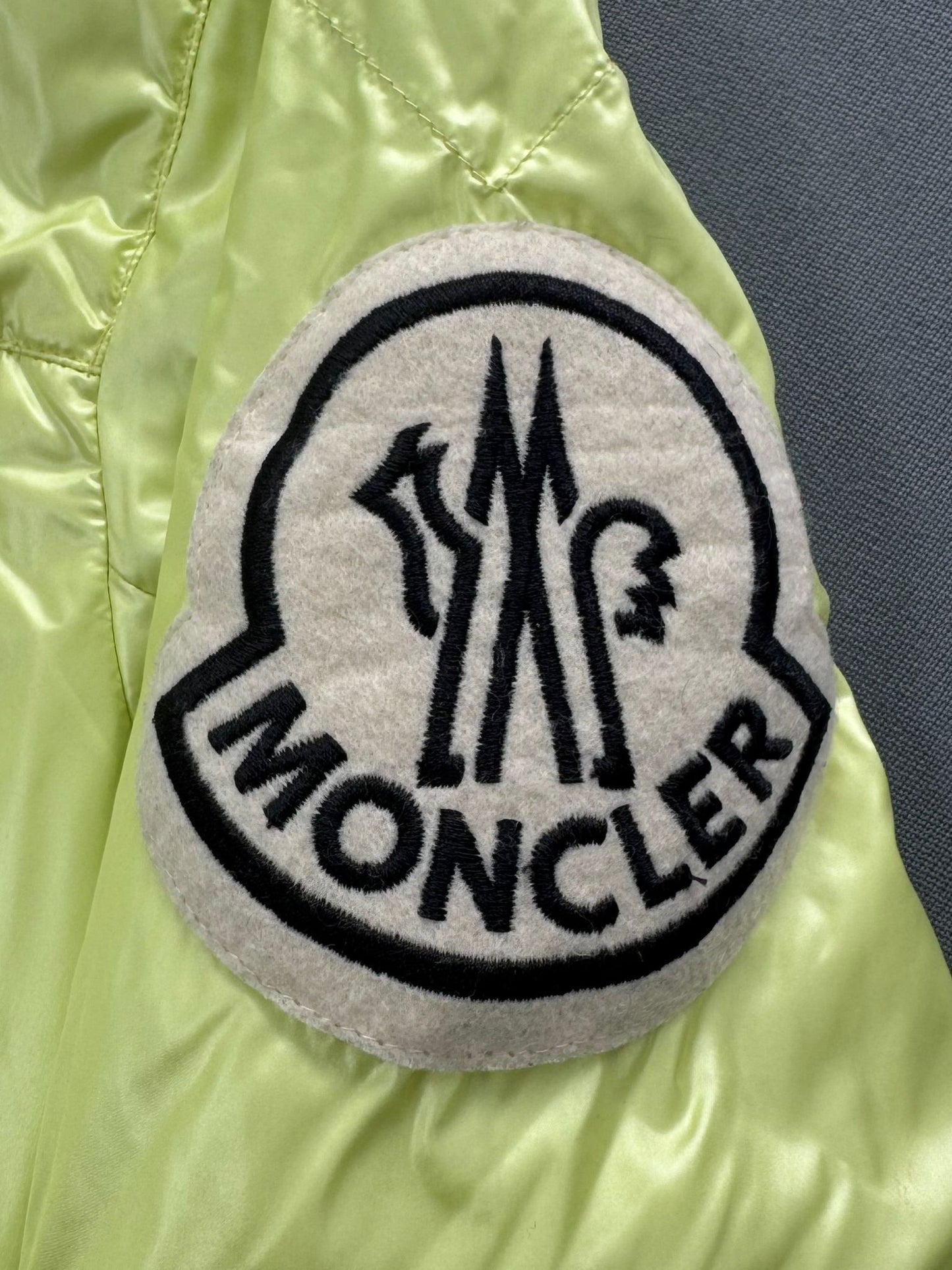 Moncler Neon Yellow Down Lafond Jacket - Size: 4 (24''ptp)