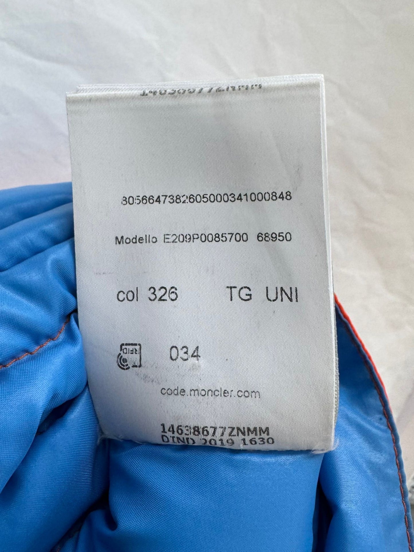 Moncler Puffer Down Busta Piumino Clutch/ Laptop Sleeve In Orange - Brand New In Box