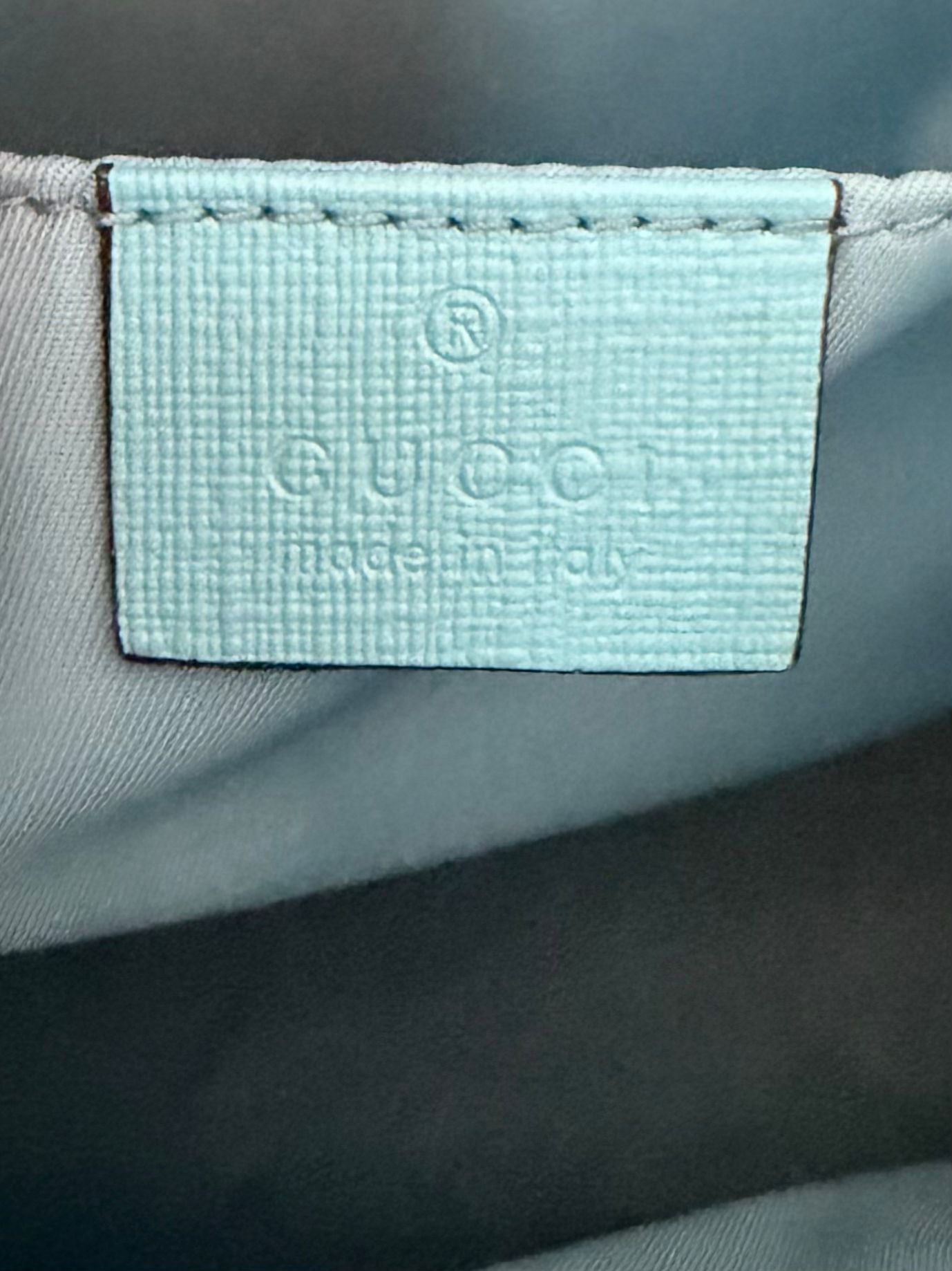 Gucci Children's Star Printed GG Tote Bag With Light Blue Leather Trim