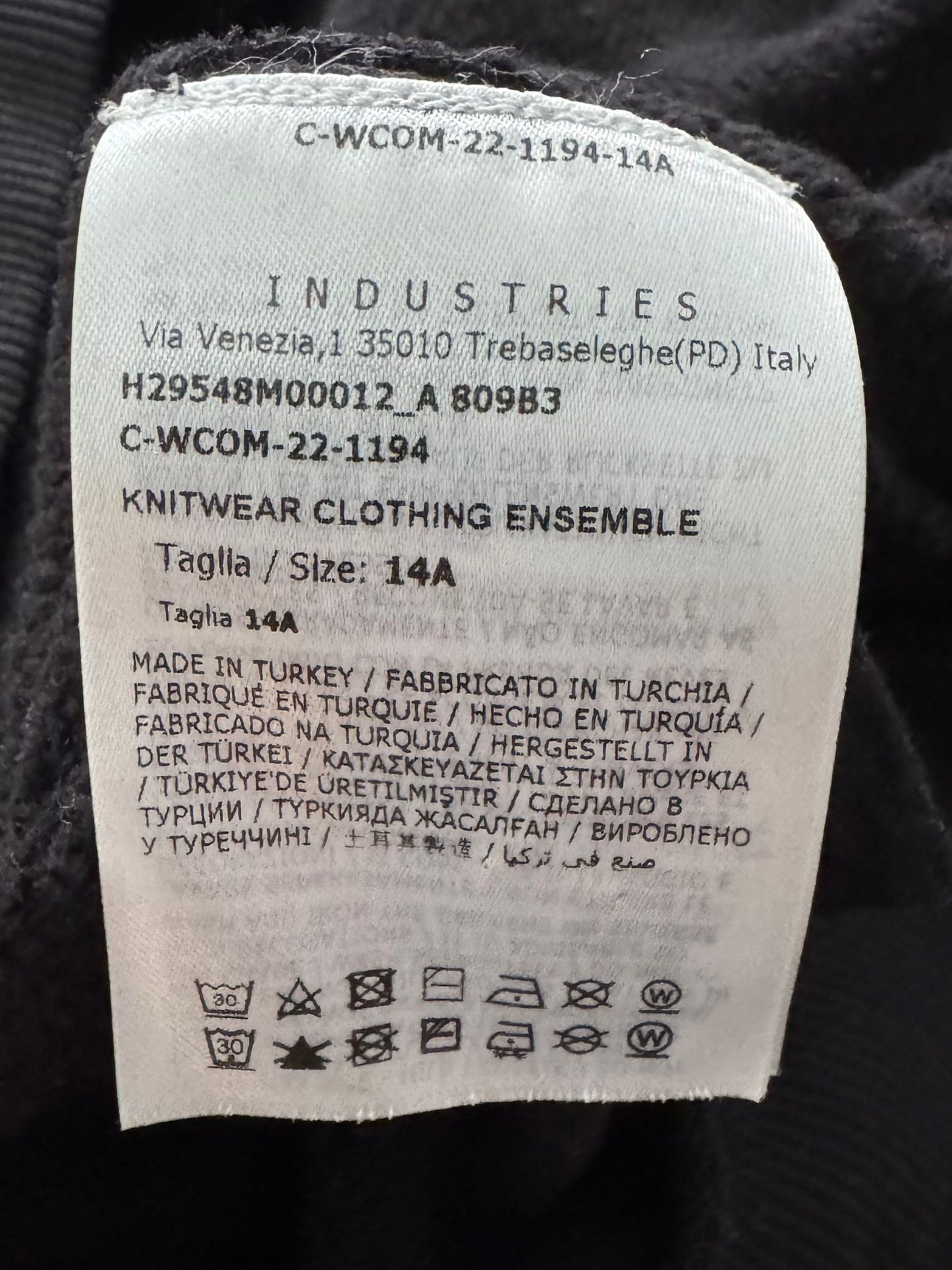 Moncler X Spiderman Black Cotton Jersey Tracksuit - Age 14 (18.5'' ptp)