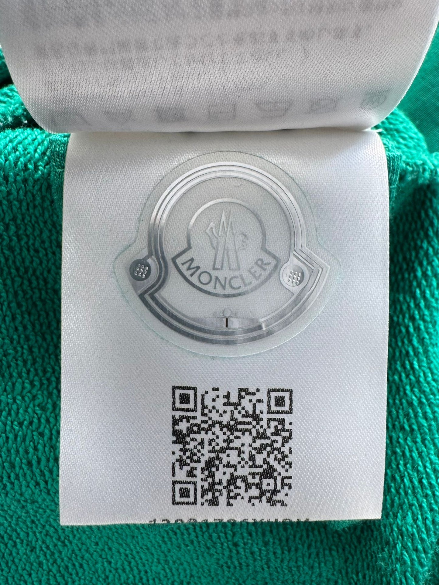 Moncler Men's Green Graphic Logo Embroidered Sweatshirt - Size: Medium (24''ptp) Fits Large