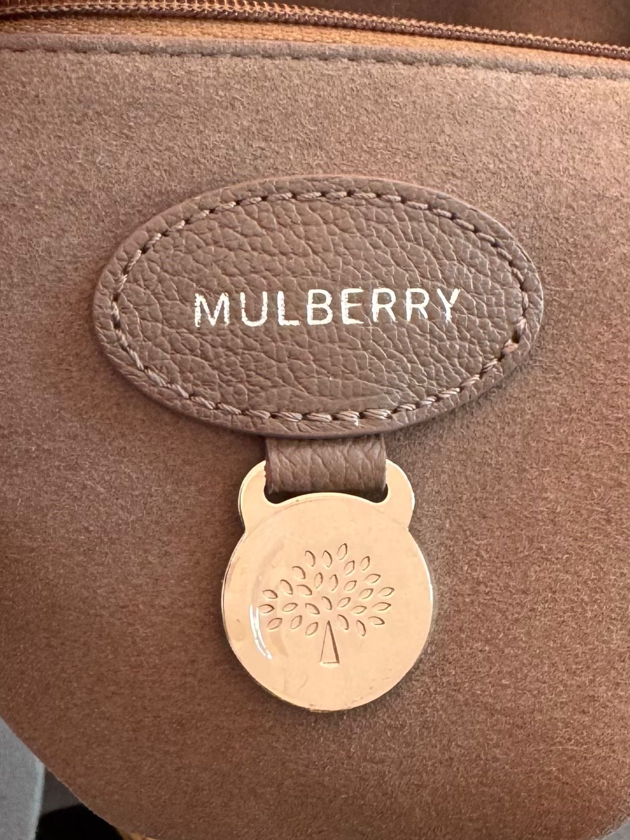 Mulberry Freya Satchel Shoulder/ Crossbody Bag In Taupe