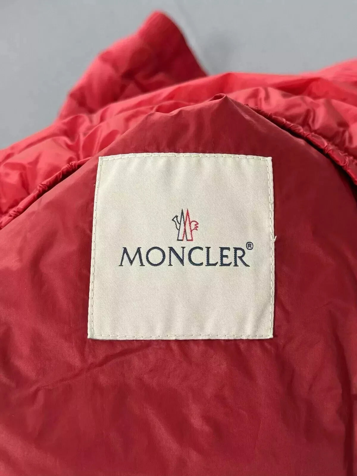 Moncler Red Garin Down Jacket - Size 2 (21''ptp)