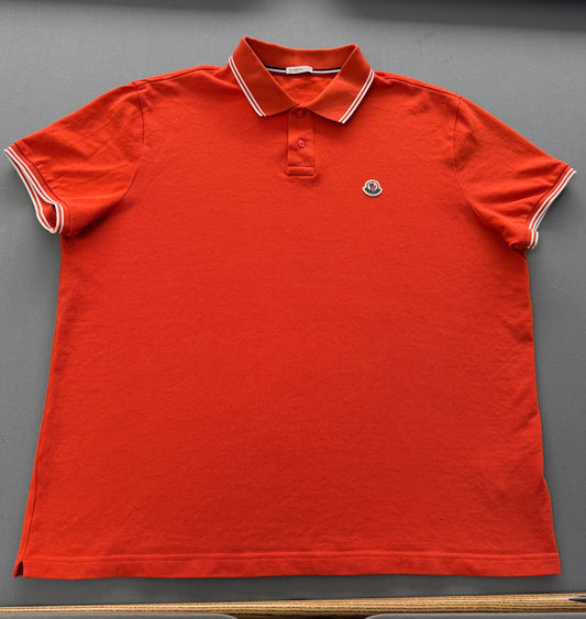 Moncler Orange Polo - Size: 3XL (26''PTP)