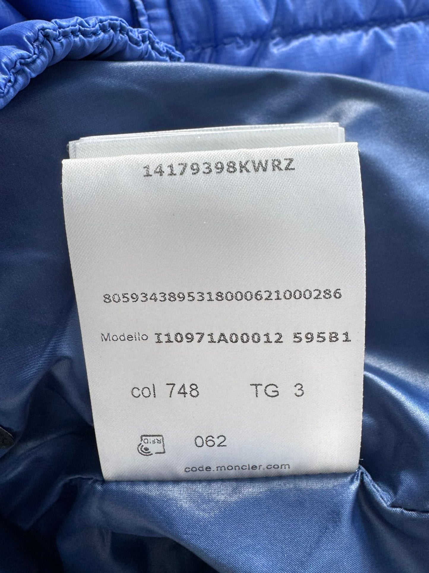 Moncler Grenoble Ollon Blue Gilet - Size: 3 (Medium) 22''ptp