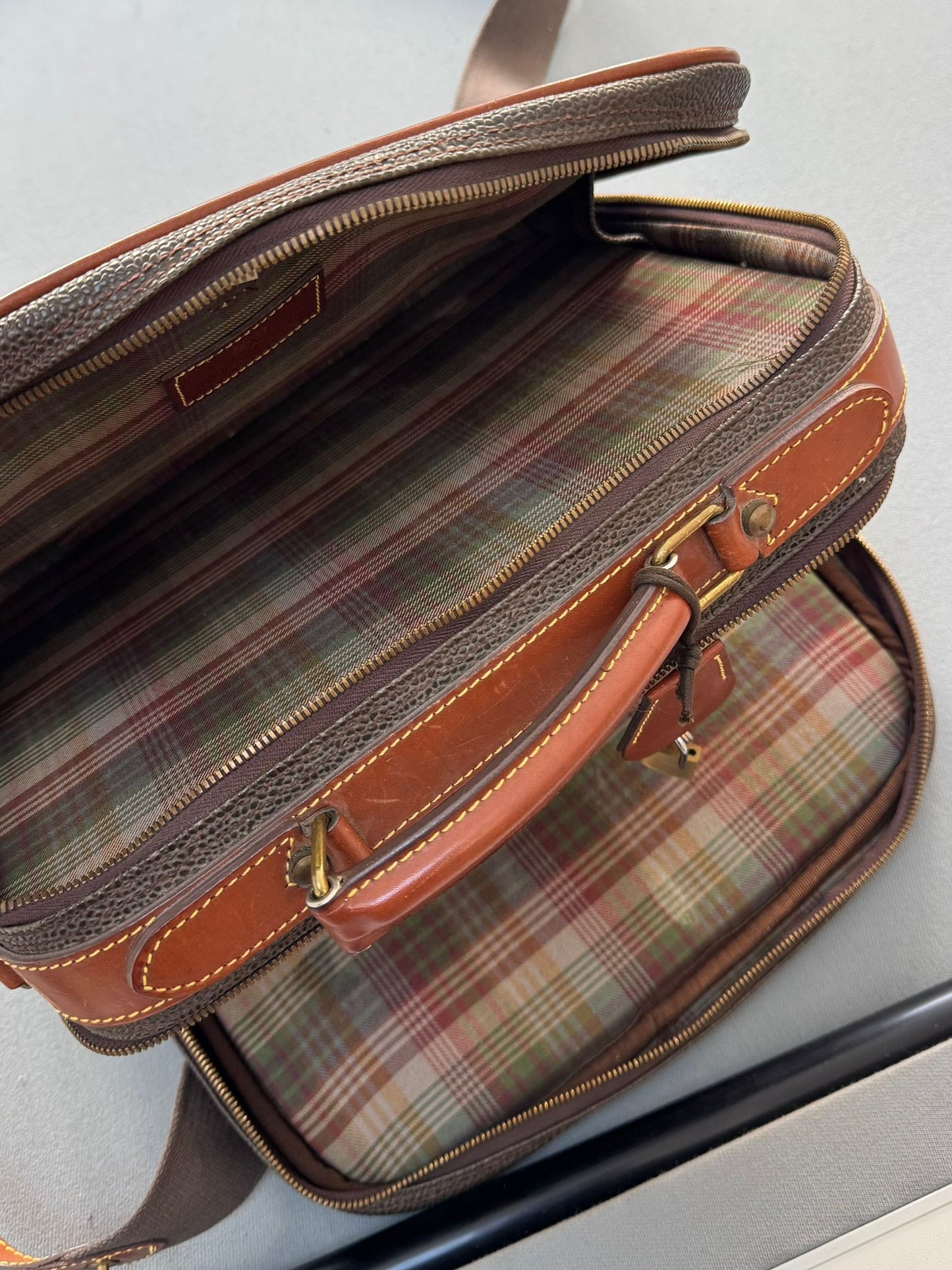 Mulberry Mole & Cognac Scotchgrain Briefcase