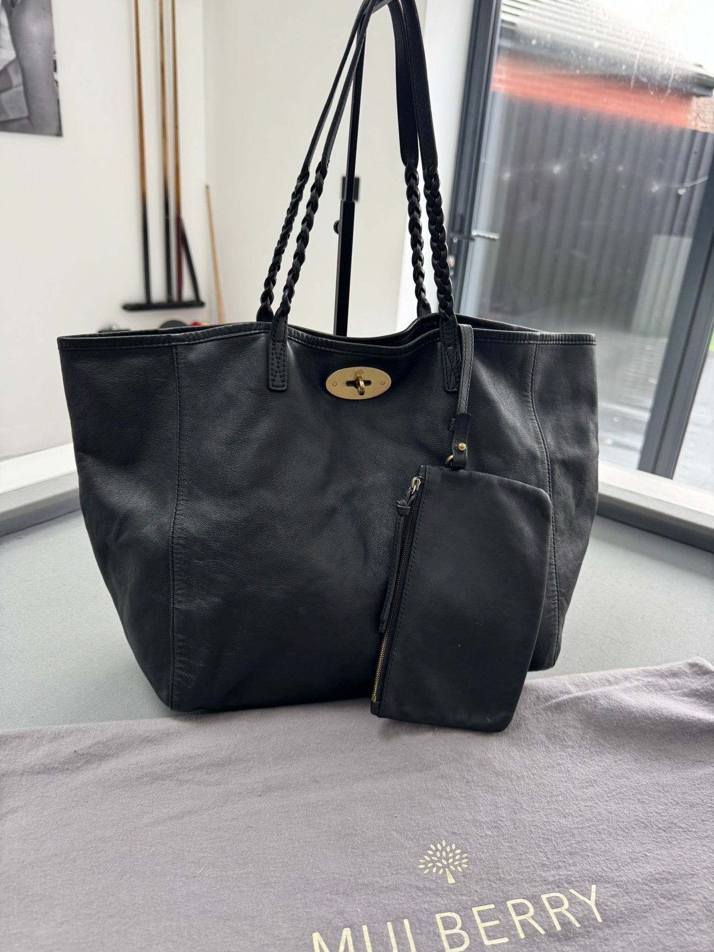 Mulberry Medium Dorset Tote in Black Smooth Touch Nappa Leather