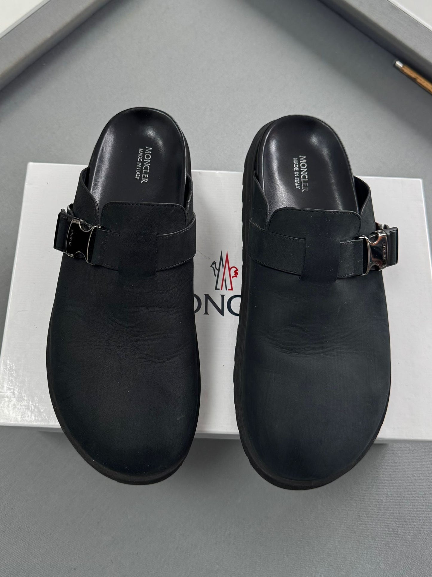 Moncler Black Mon Mules - UK10 (EU44)