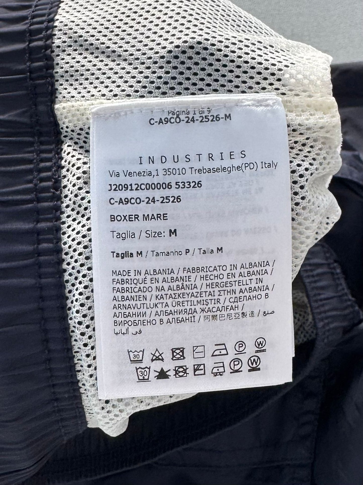 Moncler Navy Logo-Appliquéd Striped Swim Shorts - Size: Medium (Fits 32-34'' waist)