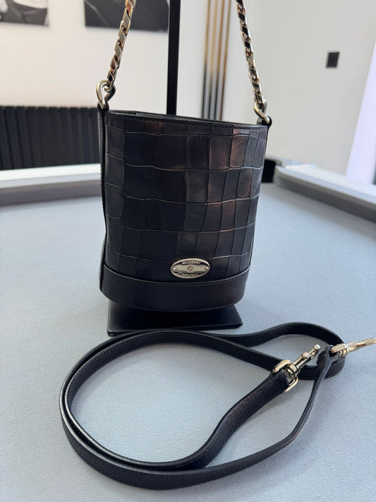 Mulberry Mini Jamie Bucket Bag Black With Gold Hardware