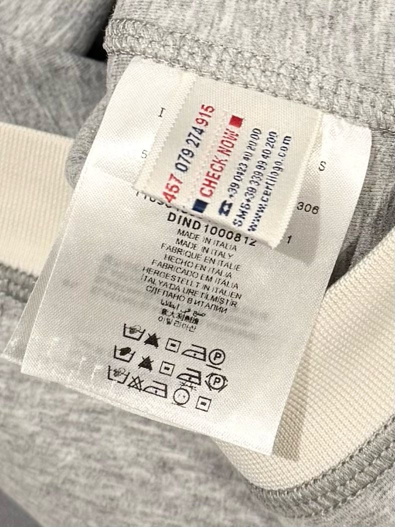Moncler Grenoble Grey Moder 3/4 Sleeve Cotton Varsity Jacket - Size: 2 (19''ptp)