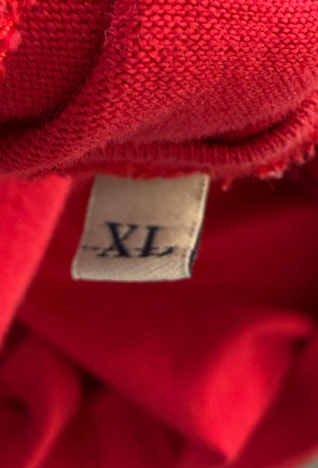 Moncler Logo Tape T-Shirt – Red (Size XL, Relaxed Fit)