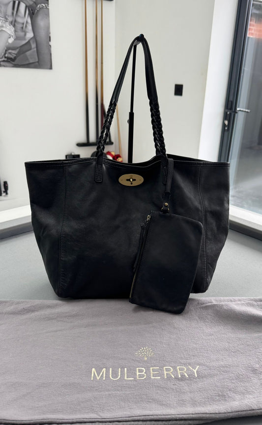 Mulberry Medium Dorset Tote in Black Smooth Touch Nappa Leather