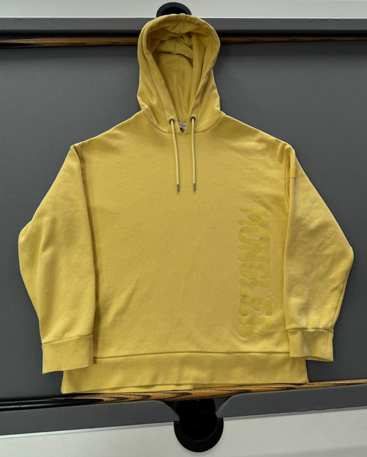 Moncler Ladies Printed Cotton Blend Yellow Hoodie - Size: Medium (22.5''ptp)