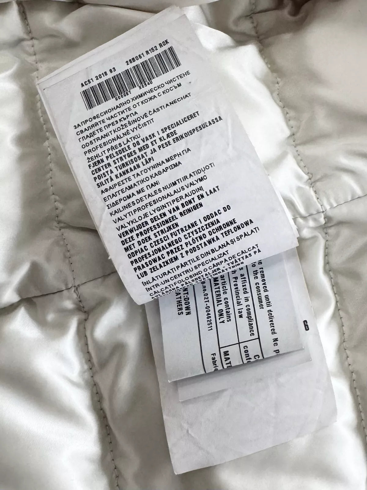 Prada Ladies Steel Grey/Silver Down Puffer Jacket-Size 46 EU-UK 10-12