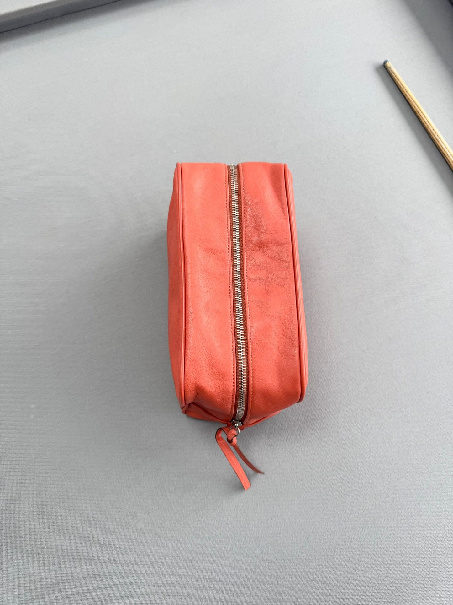 Mulberry Coral Leather Wash Bag