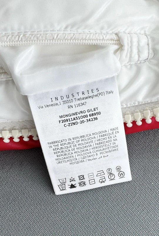 Moncler Monginevro Down Red Gilet - Size 2( Medium/Large ) 23” PTP