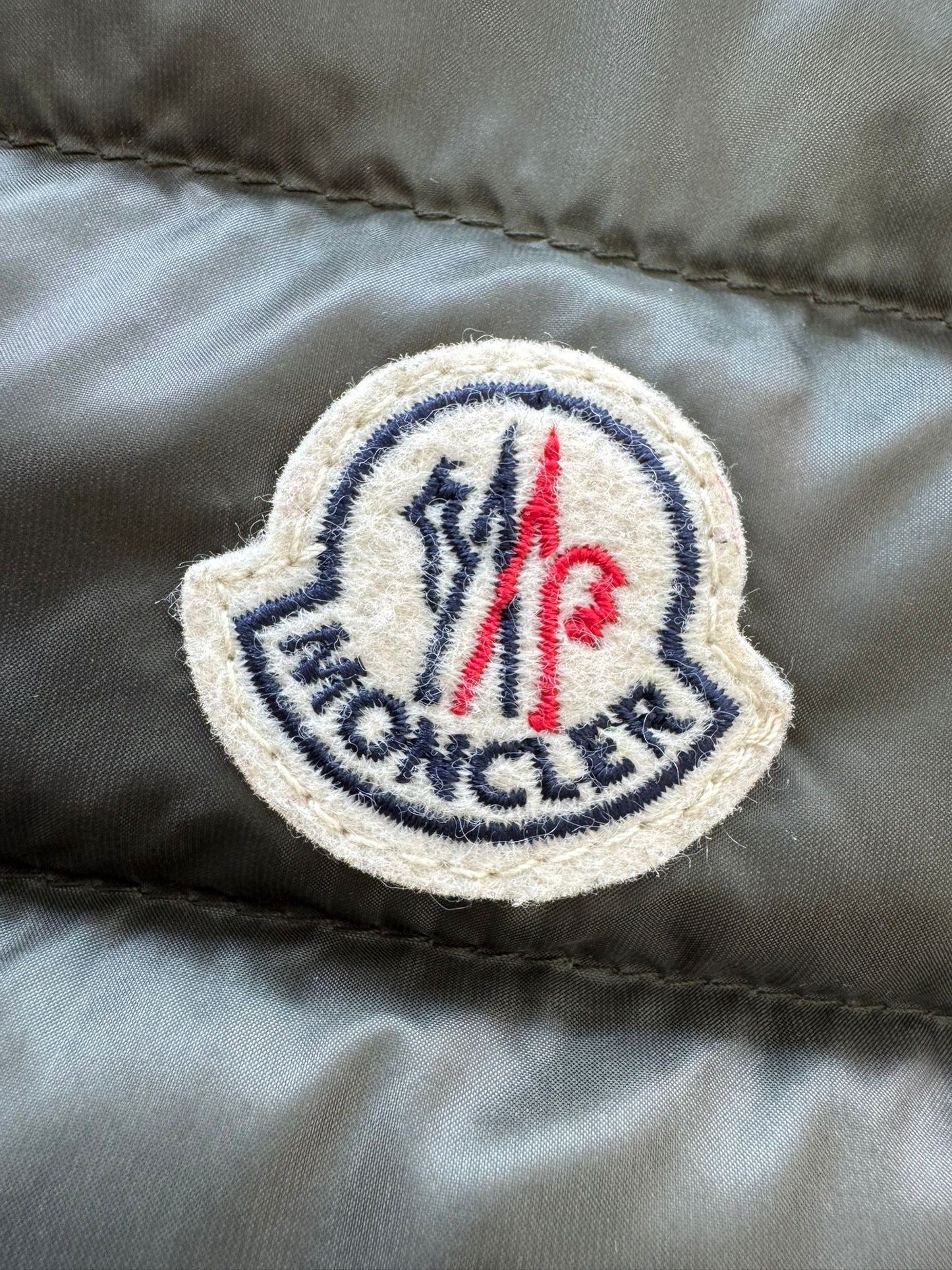 Moncler Liane Gilet In Olive Green - Size 1 (UK8)