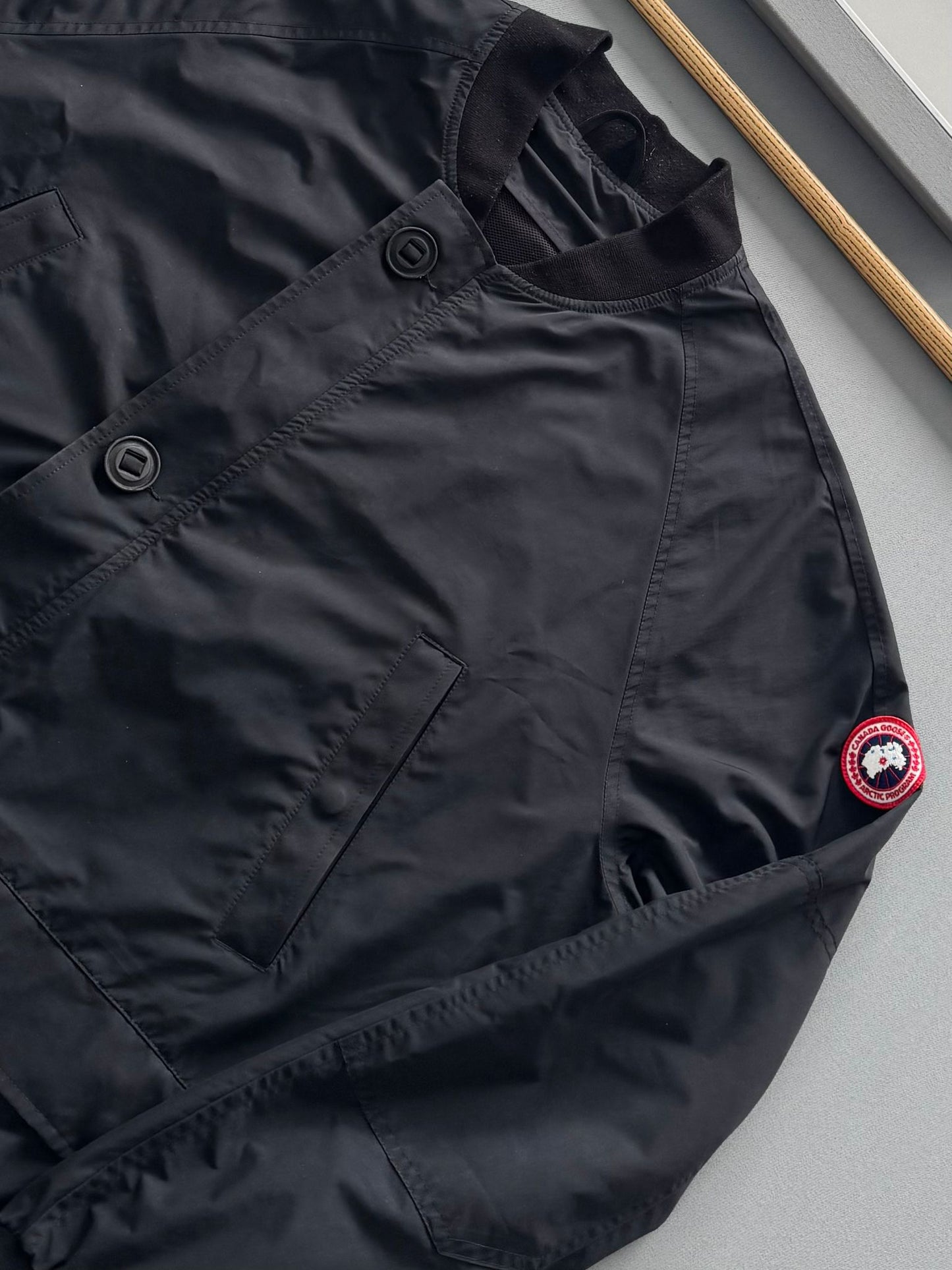 Canada Goose Faber Black Bomber Jacket - XL (26.5''ptp)