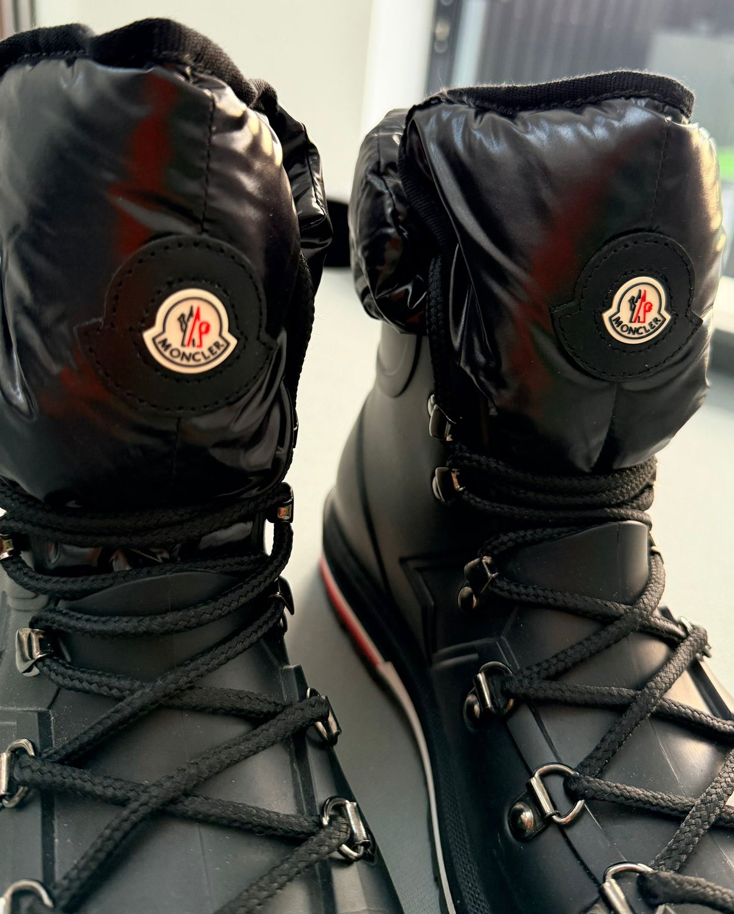 Moncler Inaya Black Hiking Ankle Boots - UK4 (EU37)