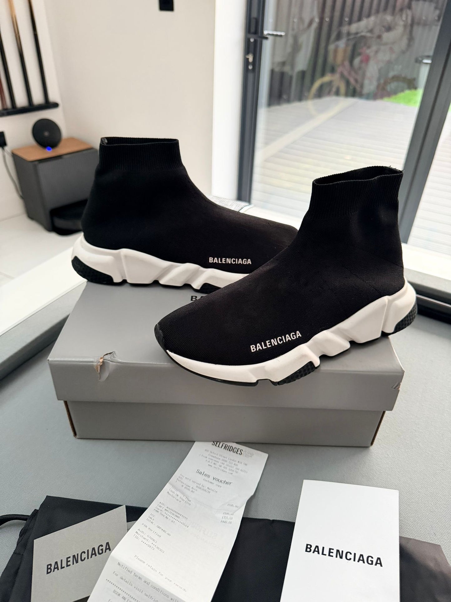Balenciaga Black Speed Sock Trainers - Size UK6 (EU39)