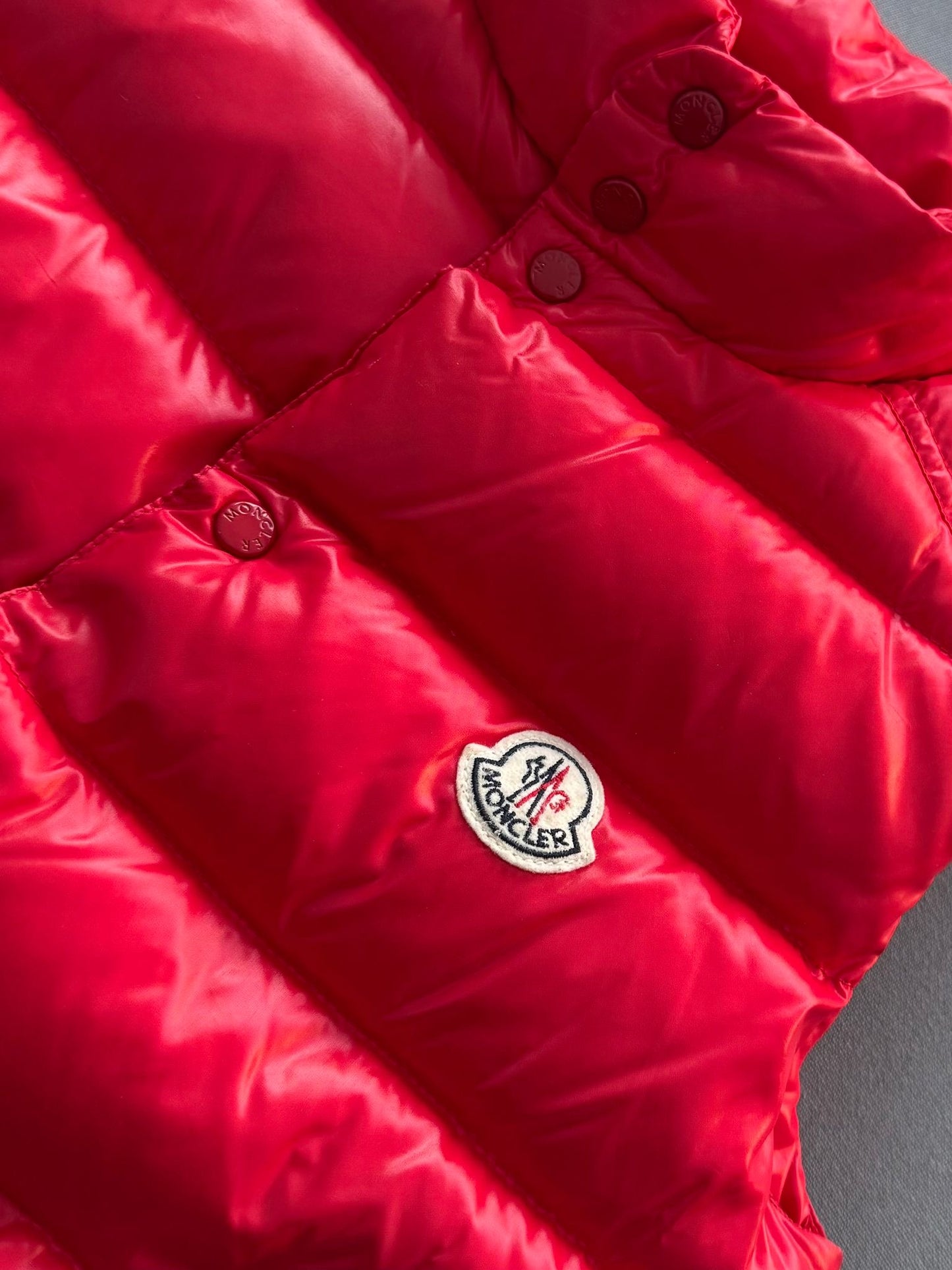 Moncler Red Tib Down Gilet - Age 10