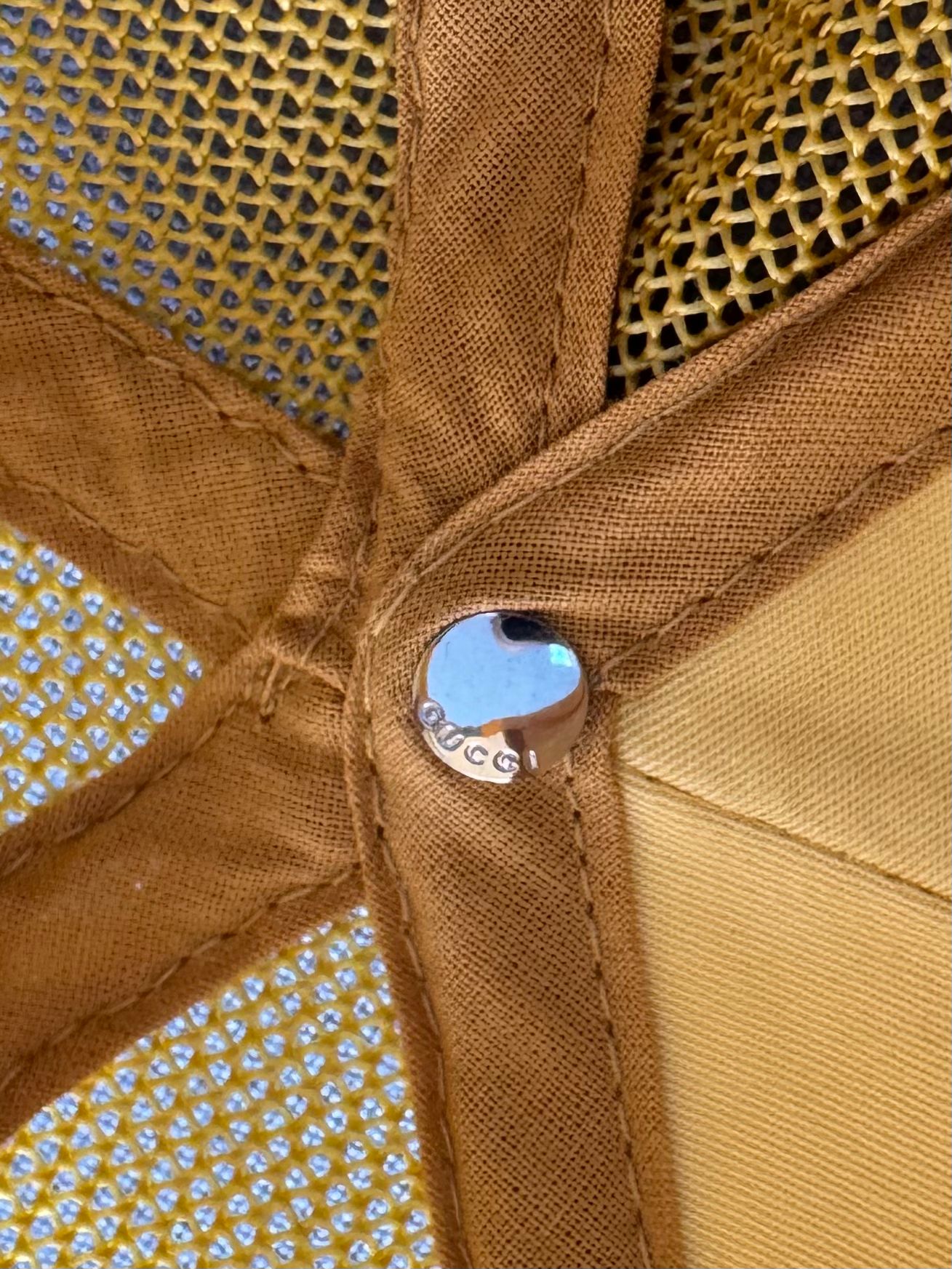 Gucci Kids' GG Heart Baseball Cap In Yellow - Size: M (54cm) Age 7-9