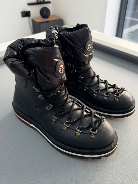 Moncler Inaya Black Hiking Ankle Boots - UK4 (EU37)