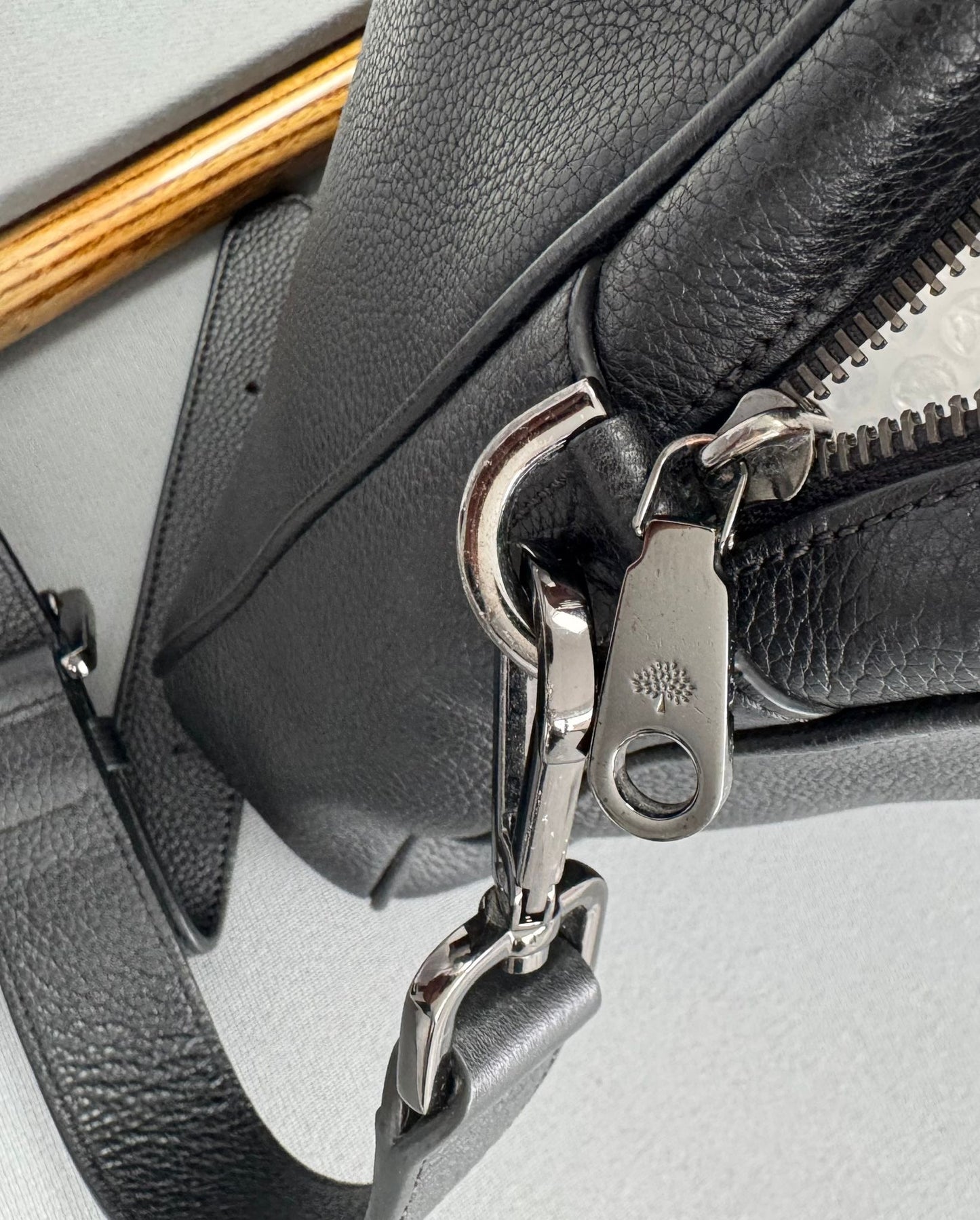 Mulberry Theo Dark Grey Laptop Bag Document Briefcase