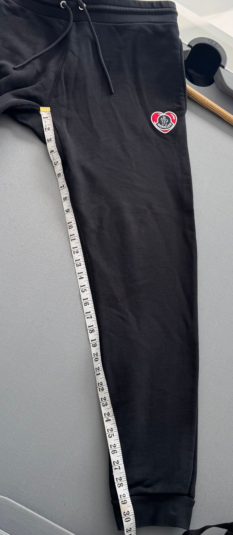 Moncler Heart Logo Tracksuit Bottoms Black - XL