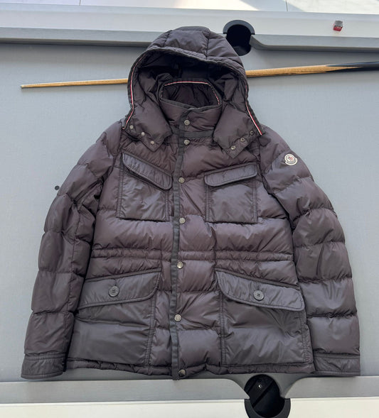 Moncler Millais Grey Down Jacket - Medium - Size 2 (22''ptp)