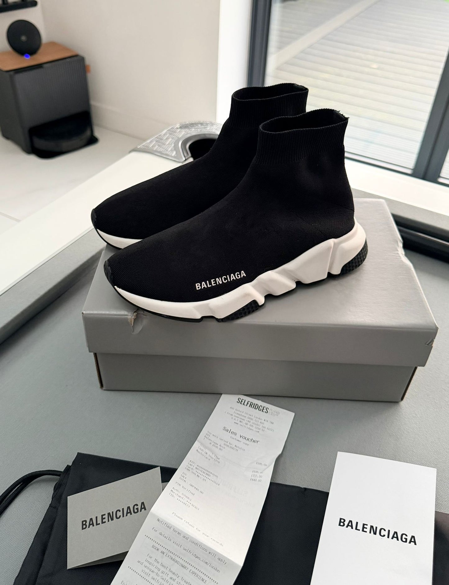 Balenciaga Black Speed Sock Trainers - Size UK6 (EU39)