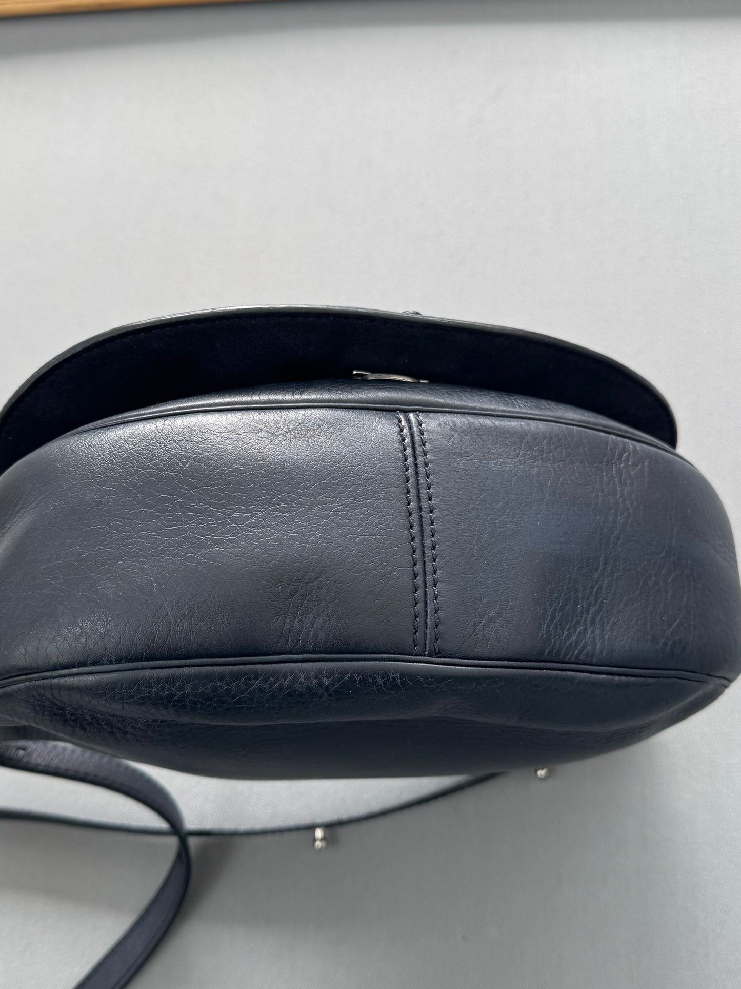 Mulberry Navy Regal Blue Leather Tessie Satchel