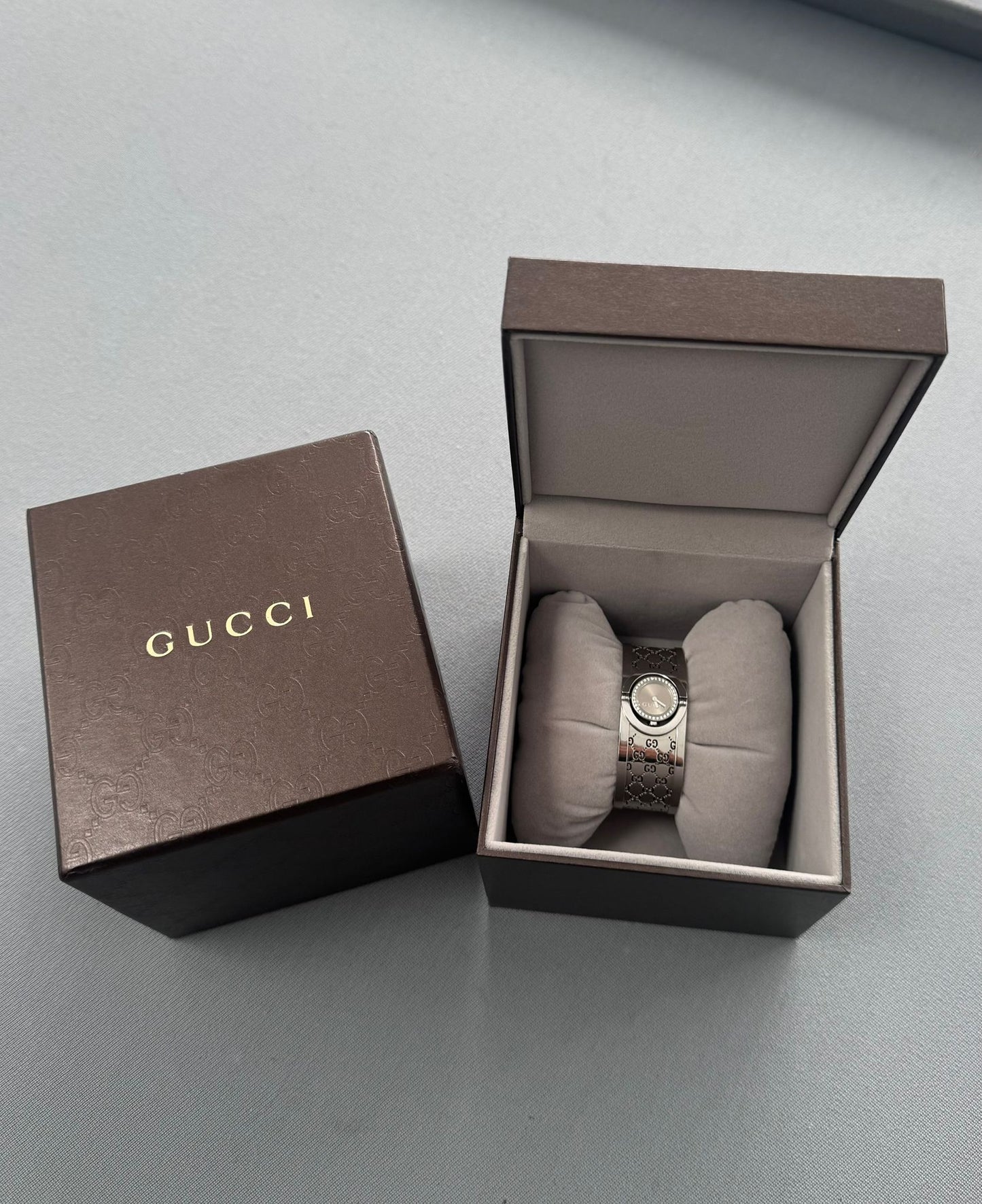 Gucci Diamond Bangle GG Women's Quartz Watch - Boxed