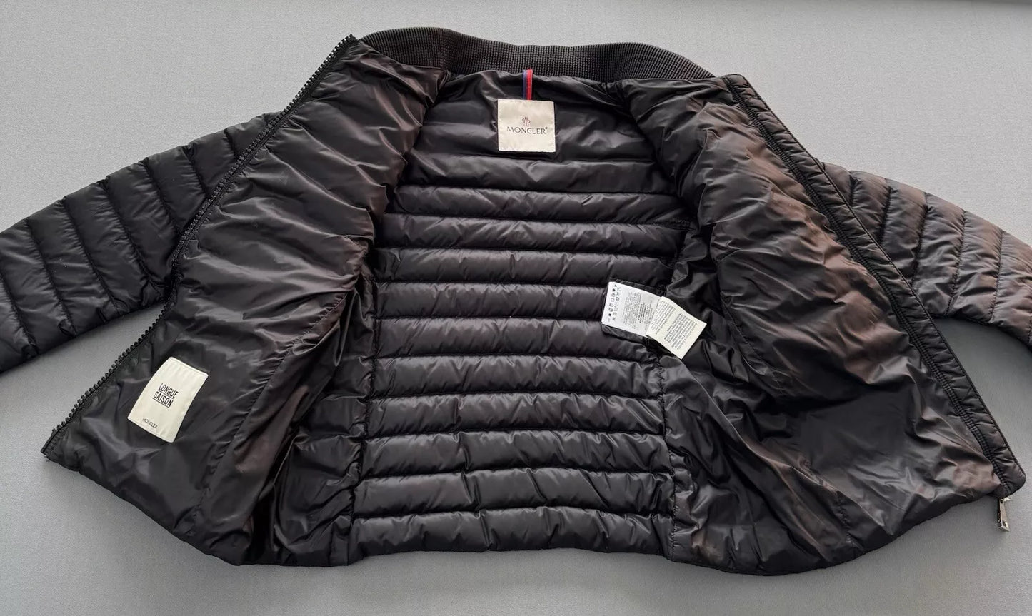 Moncler Blen Black Down Jacket - Fits UK 10 - Size 3 (20” PTP)