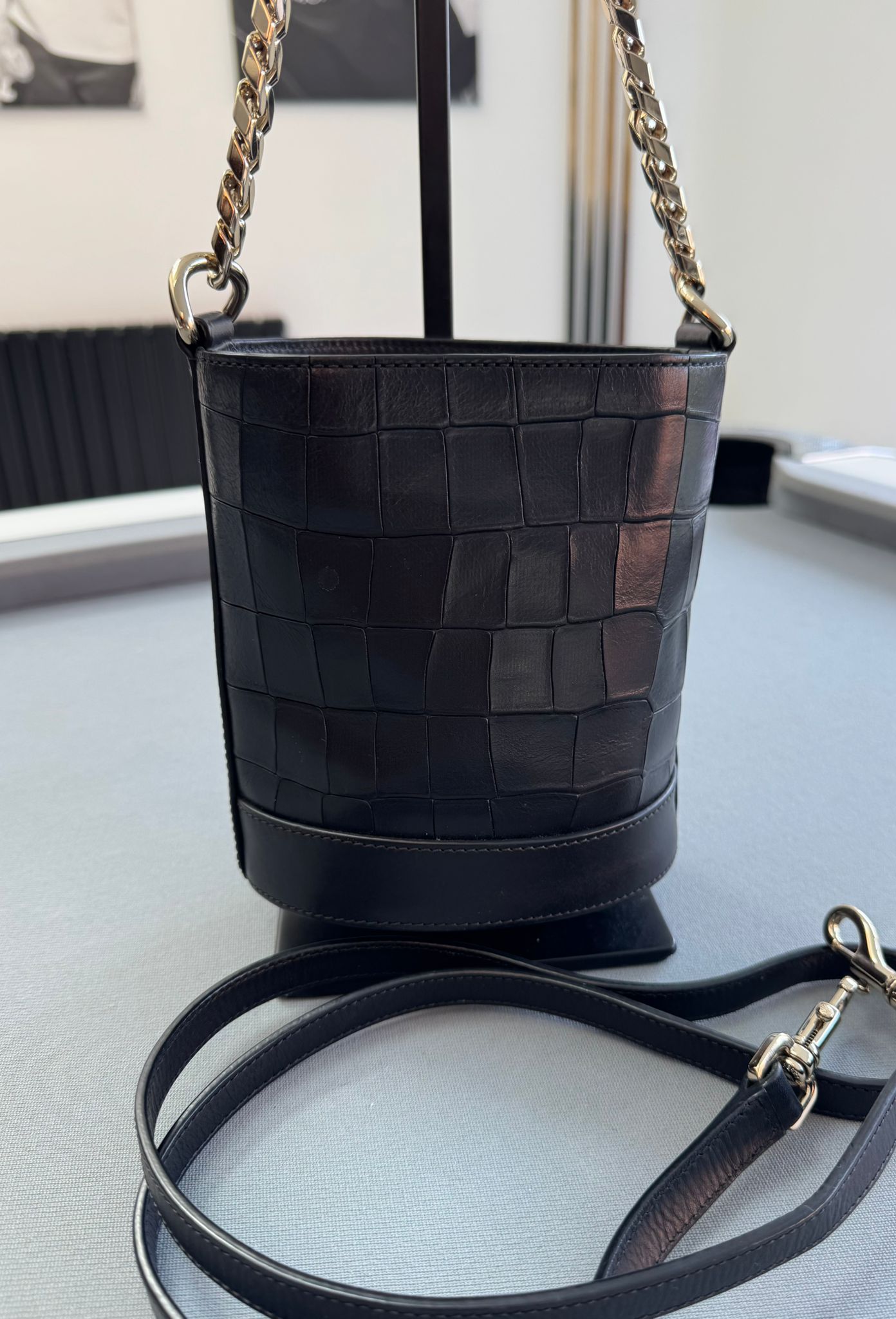 Mulberry Mini Jamie Bucket Bag Black With Gold Hardware