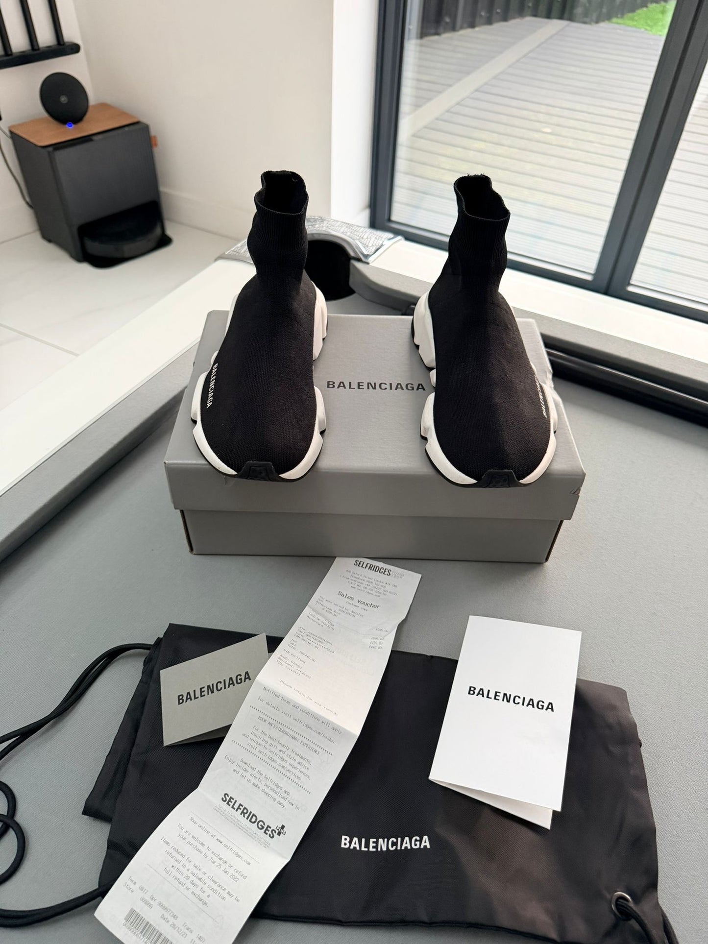 Balenciaga Black Speed Sock Trainers - Size UK6 (EU39)