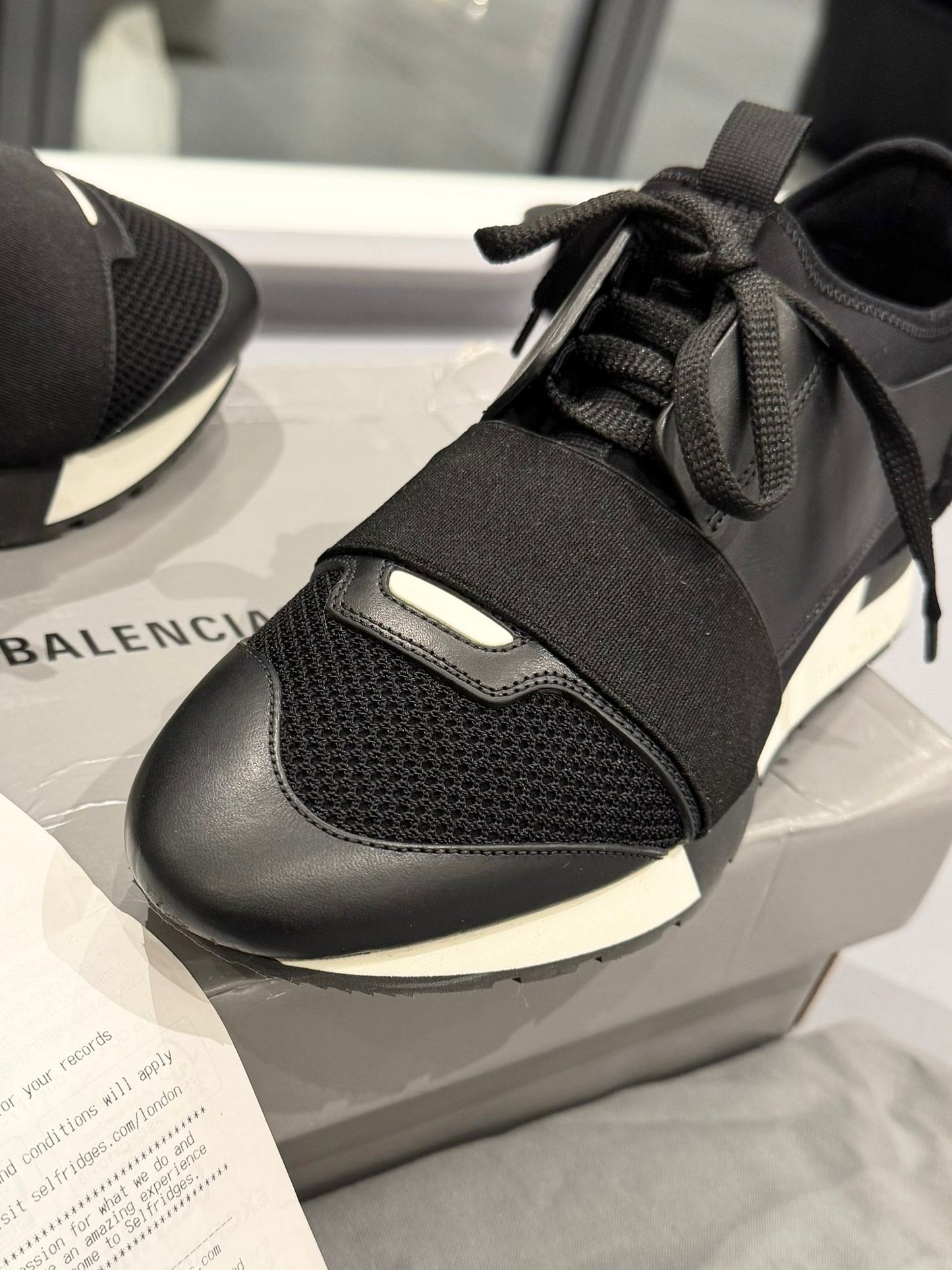 Balenciaga Black Race Runner - Size UK5 (EU38)