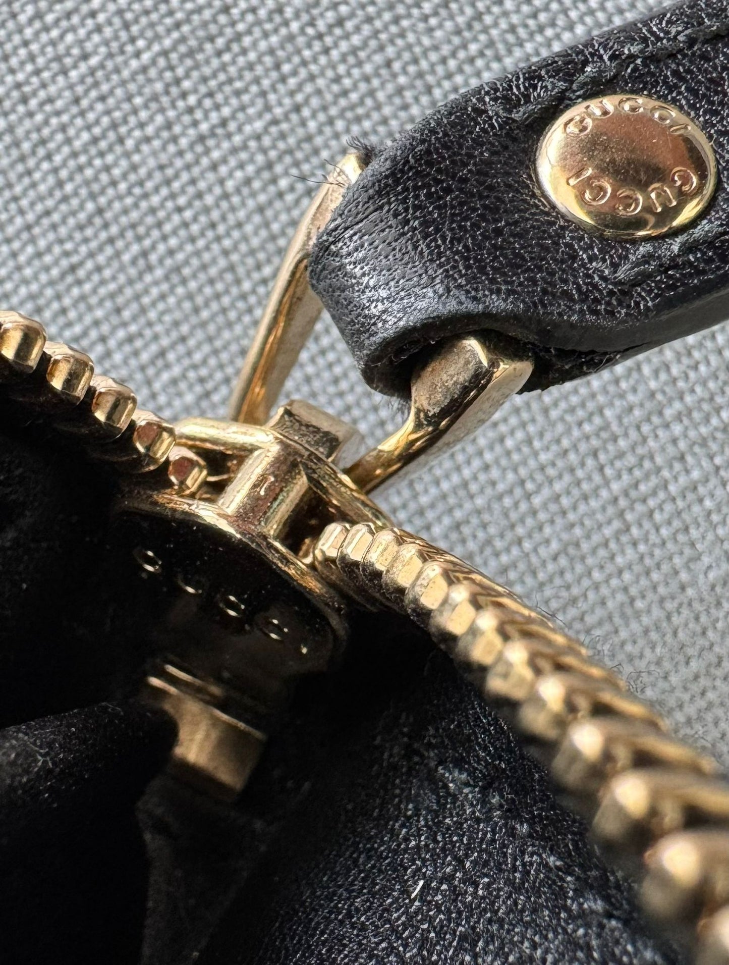 Gucci Micro Guccissima GG Black Leather Zip Around Purse