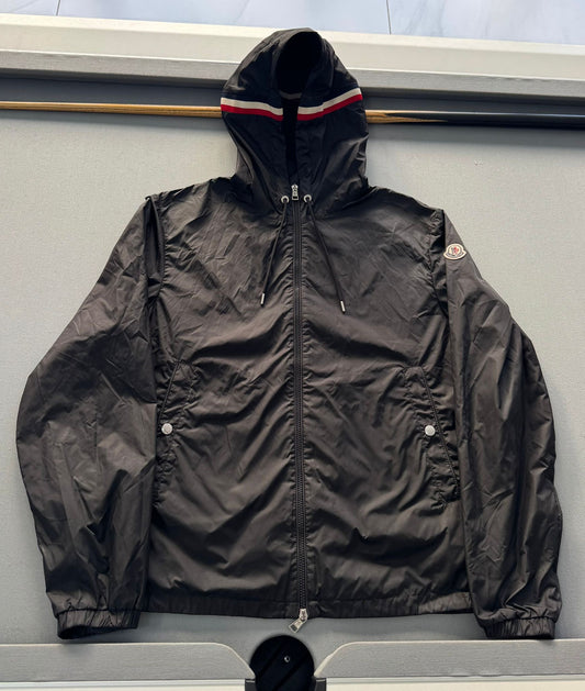 Moncler Black Nylon Hooded Grimpeurs Jacket - Size 5 (24''ptp)