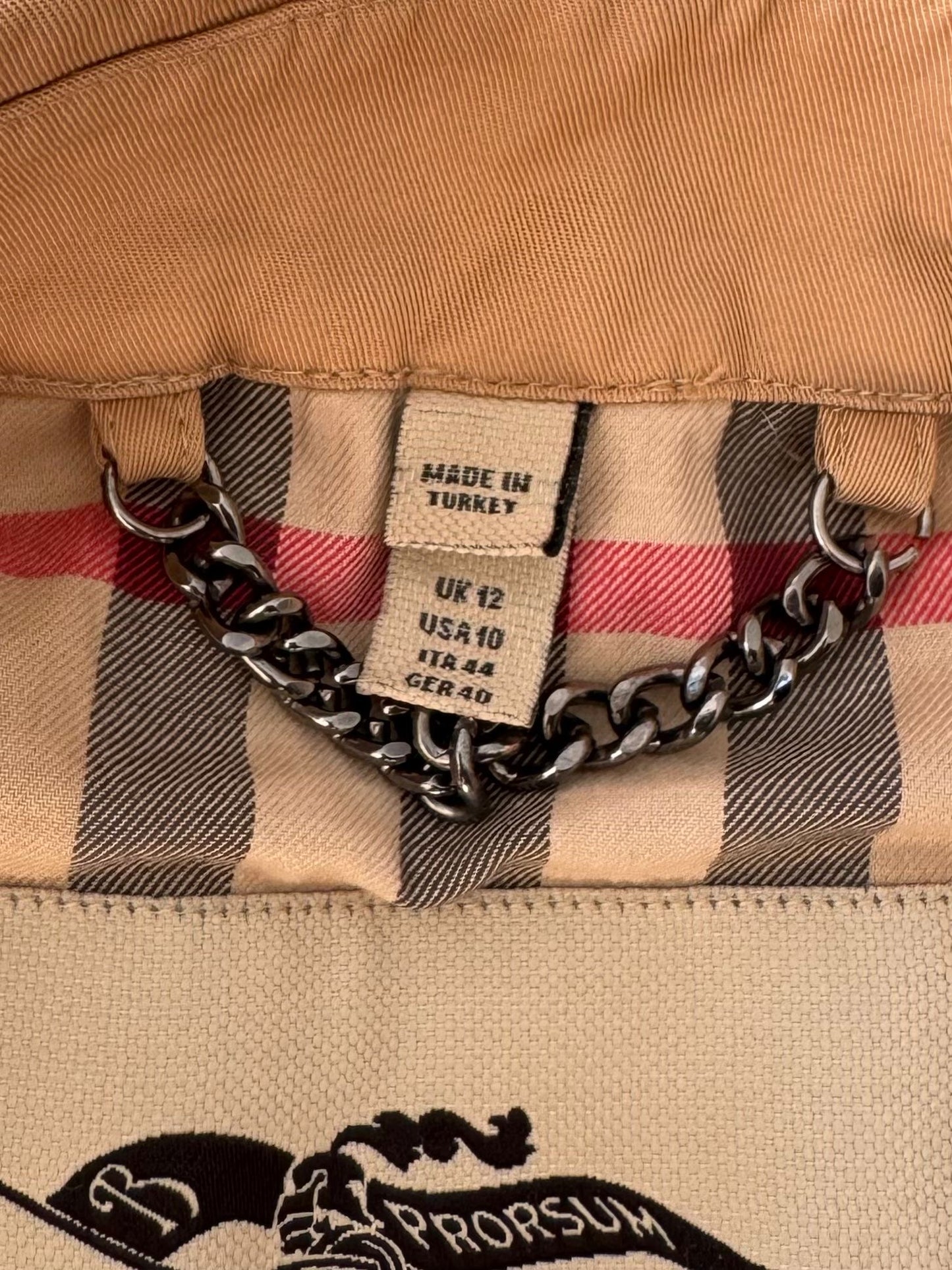 Burberry Sandringham Trench Coat - Size UK12 (20''ptp)